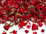 Sušené Jedlé kvety -Púčiky ruží - svetlo červené