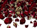 Sušené Jedlé kvety -Púčiky ruží - Tmavo červené