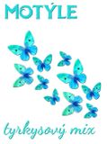 Motýle z jedlého papiera - Tyrkysové - Mini balenie