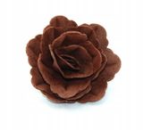 Ruže z jedlého papiera 7 cm - čokoládovo hnedé 15 ks