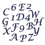 Abeceda - Šikmé - Veľká abeceda a čísla