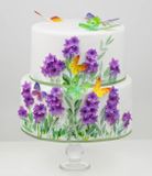 ilustračné foto na torte - fialový mix na obrázku