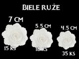 Ruže - hotové jedlé kvety - Biele - veľké - 15 ks
