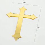 Dekorácia - Zlatý krížik menší (10cm)