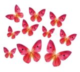 Motýle z jedlého papiera - Ružový mix 87 ks