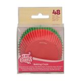 cupcake košíčky - Červené a Zelené mix (48ks)