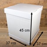Skladací prepravný box na vysokú tortu - 37 x 37 cm x 45 cm