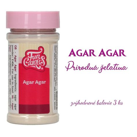 Agar Agar - prírodná želatína - zvýh. balenie 3 ks