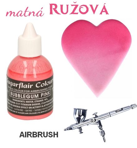 Airbrush farba - Ružová Bubble Gum - zvýh. balenie 3 ks