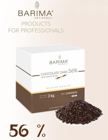 Barima - belgická značková čokoláda - Tmavá 56 % (3 kg)
