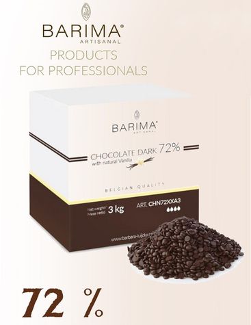 Barima - belgická značková čokoláda - Tmavá 72 % (3kg)