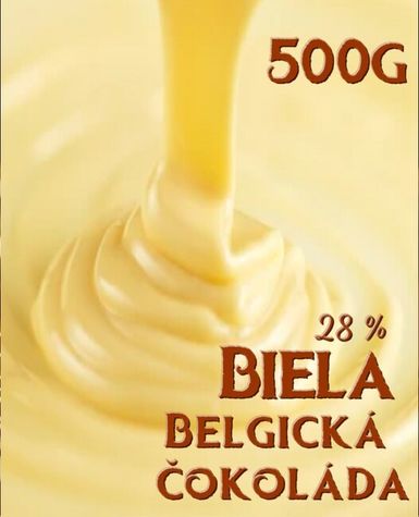Belgická Biela Čokoláda 28% - 500g