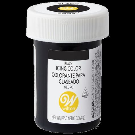 Wilton gel. farba Black (čierna) - 6 ks v balení