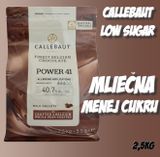 Callebaut Power 41 - Mliečna so znížením cukrom - 2,5 kg