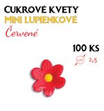 Cukrové kvety - Mini lupienkové - Červené (25mm)