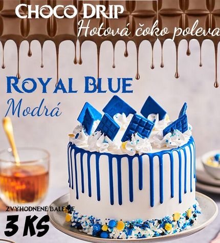 Choco Drip Royal Blue - zvýh. balenie 3 ks