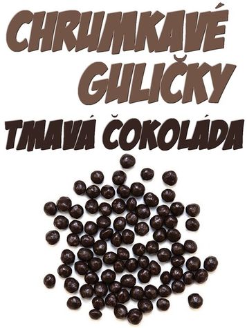 Chrumkavé čokoládové guličky Onyx- Tmavá čokoláda - (500g)