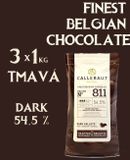 čokoláda Callebaut 811 DARK - Tmavá - 3x1kg