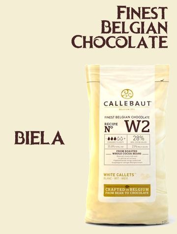 čokoláda Callebaut W2 - Biela (1kg) - 3 x 1 kg