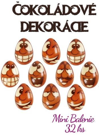 Čokoládové 3D Vajíčka s Vysmiatou tváričkou (32ks)