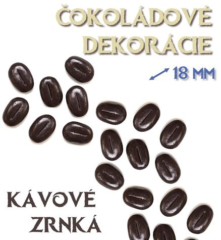 čokoládové dekorácie - Kávové zrnká (1,1 kg)