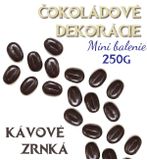 čokoládové dekorácie - Kávové zrnká - balenie 250 g