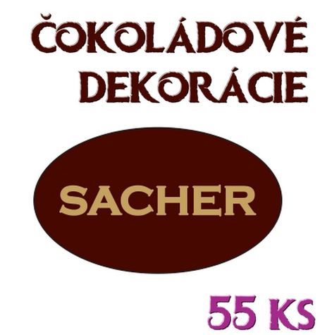 Čokoládové dekorácie Sacher - 55 ks