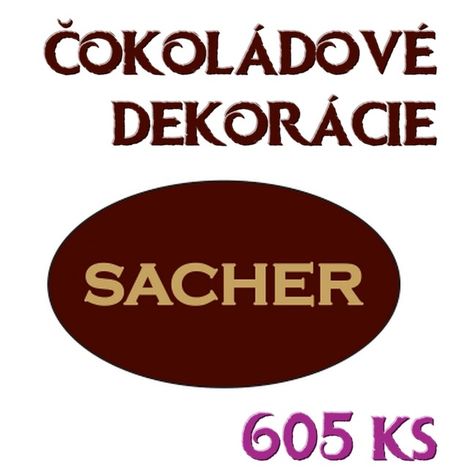 Čokoládové dekorácie Sacher - 605 ks