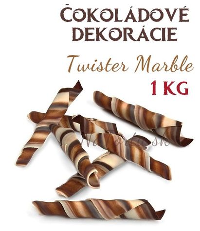Čokoládové dekorácie - Twister Marble (1000g)