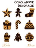Čokoládové dekorácie - Vianočné vzory (135ks)