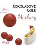 čokoládové gule Mercury - Červené - 49ks