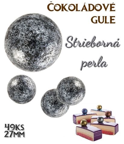 čokoládové gule - Strieborná perla ( 49ks)