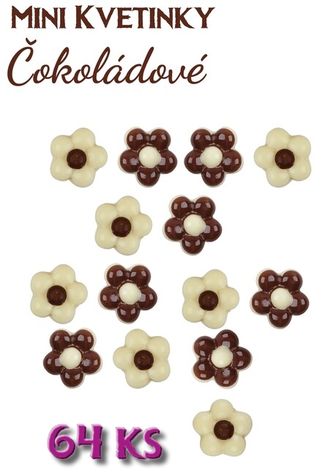Čokoládové Mini kvetinky - (1cm) - Mini bal. 64 ks