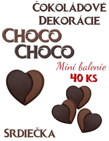 Čokoládové Srdiečka Choco-Choco - Mini balenie 40ks