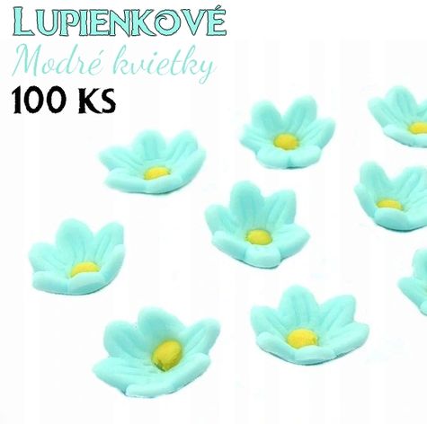 Cukrové kvety - Mini lupienkové - Modré (25mm)