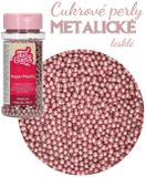 Cukrové perly - Rose Gold (metalické ružové)