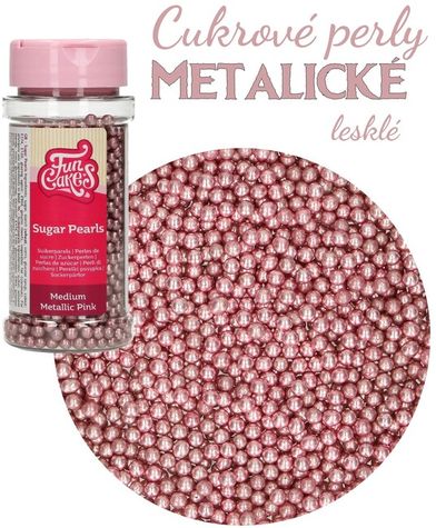 Cukrové perly - Rose Gold (metalické ružové)