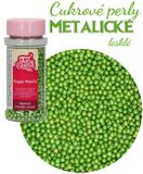 Cukrové perly - Metalické zelené (s leskom)