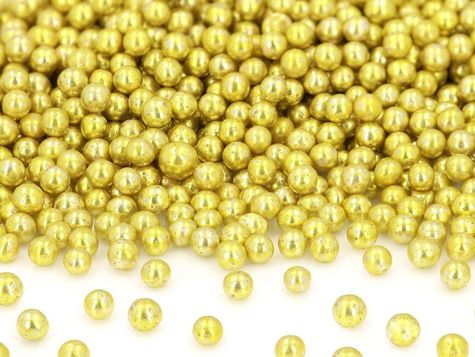Cukrové perly - Metalické Zlaté 5mm (CM)