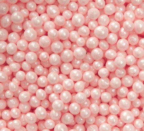 Cukrové perly - svetlo ružové - 100 g