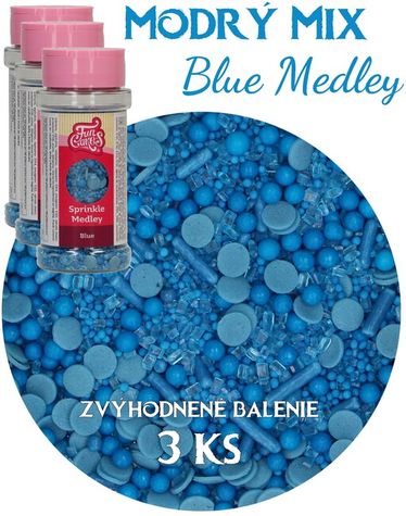 Cukrový posyp - Blue Medley- zvýhodnené balenie 3 ks