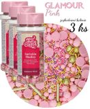 Cukrový posyp -Glamour Pink - Výhodné bal. 3 ks