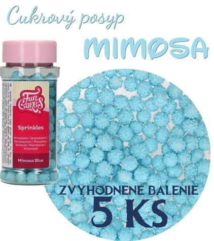 Cukrový posyp - Mimosa Guličky Modré - zvýh. bal. 5 ks