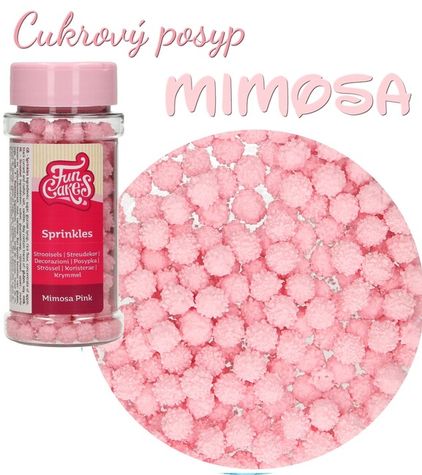 Cukrový posyp - Mimosa Guličky - Ružové