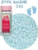 cukrový posyp Baby Feet -modré (zvýh. bal. 3 ks)