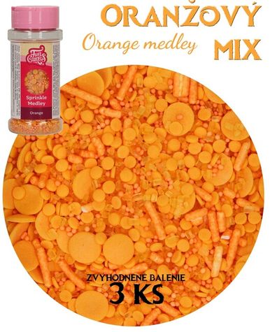 Cukrový posyp - Orange Medley- zvýhodnené balenie 3 ks