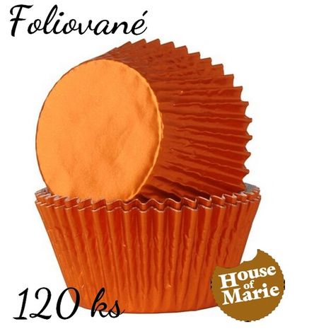 Cupcakes foliované košíčky HoM - Orange - 5 x 24ks