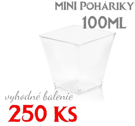 Dezertné poháriky - MINI 250 ks ( 5 balení - 5x50 ks)