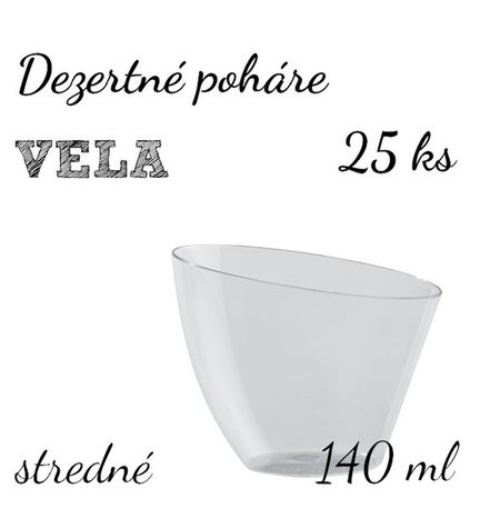 Dezertné poháriky - VELA 140 ml - 25 ks
