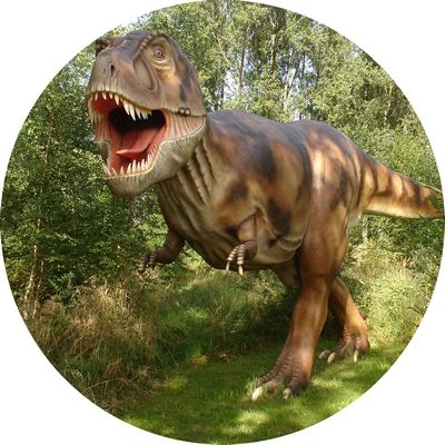 Dinosaurus T-rex - okrúhla